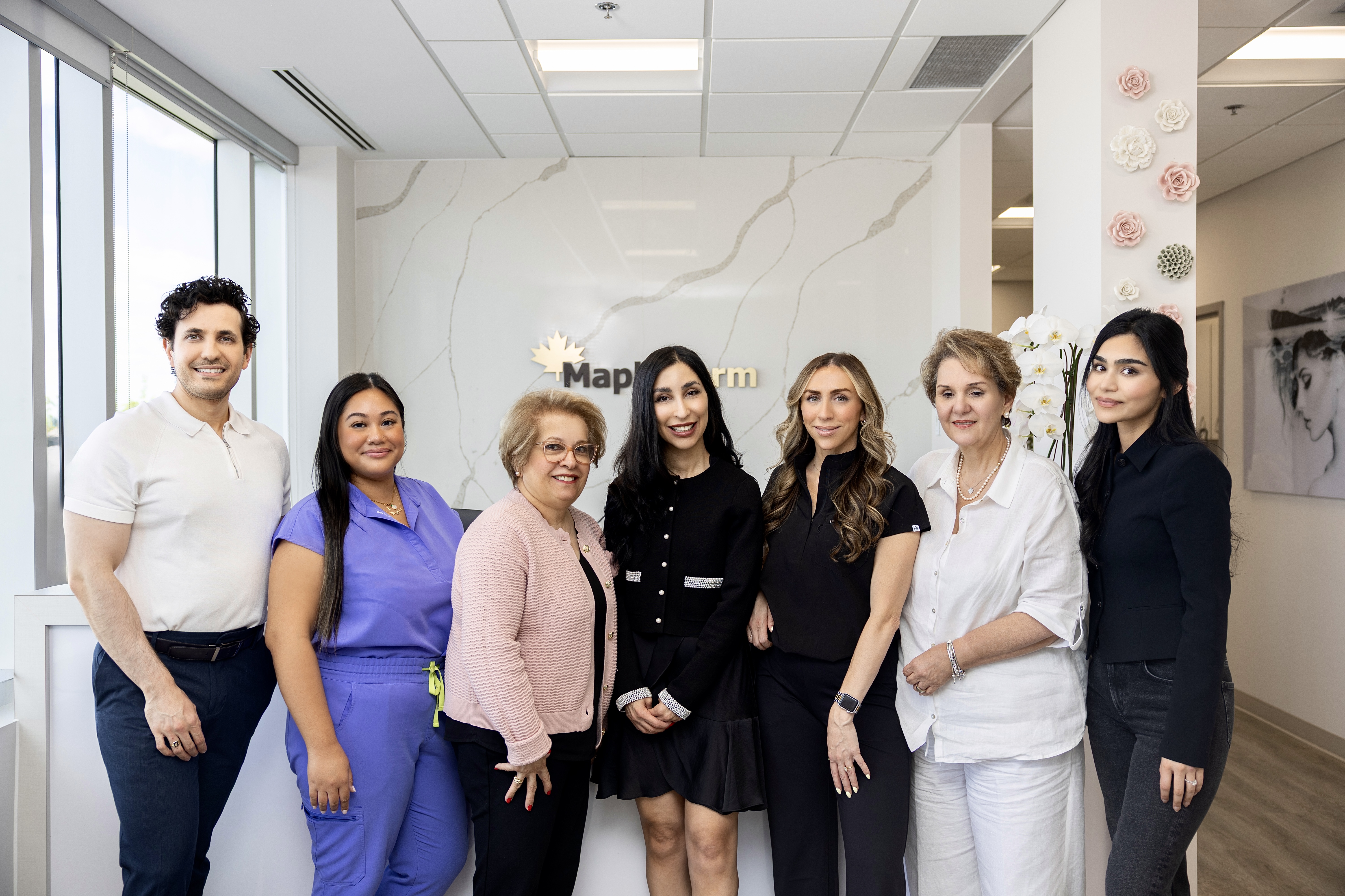 MapleDerm clinic interior showing modern and welcoming dermatology office space